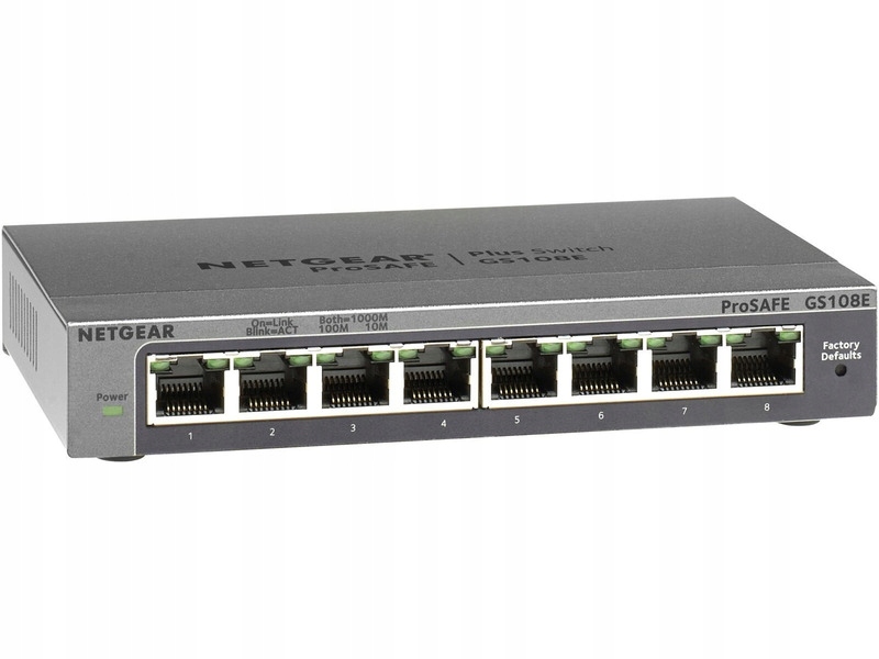 Switch Netgear GS108E-400EUS Gigabit Ethernet, 8 portów, Zarządzalny