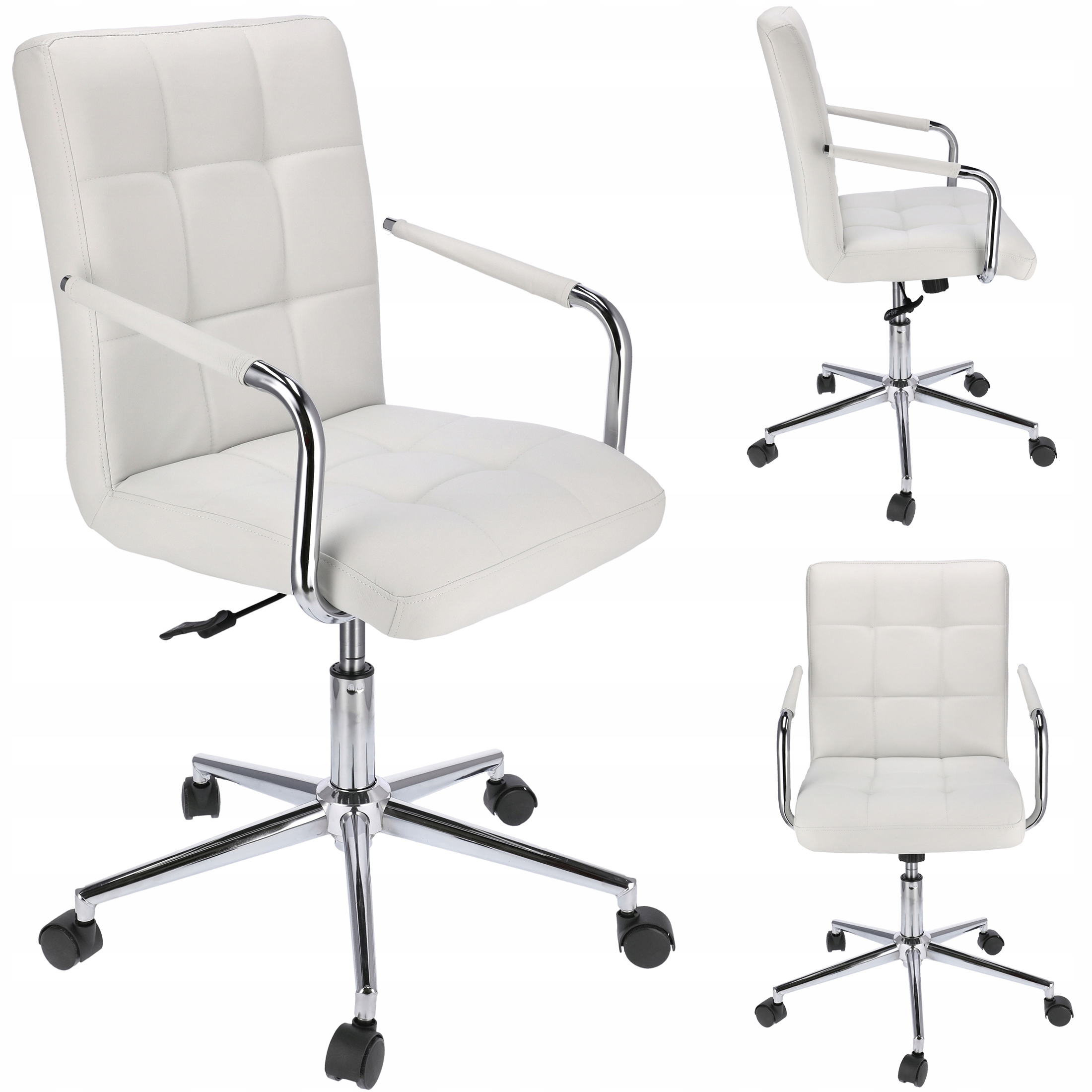 Krzesło QUATRO ekoskóra białe