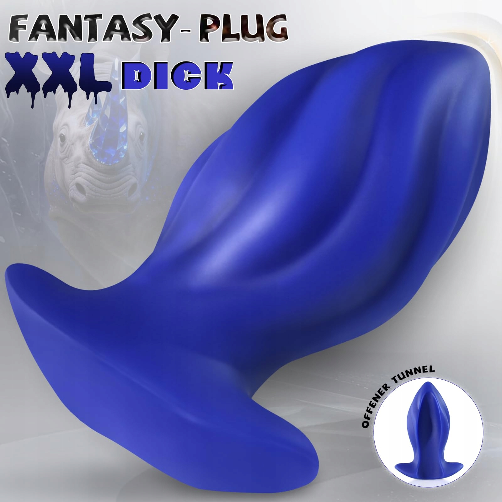 XXL HOHLER SILIKON ANALPLUG DLA MĘŻCZYZN I KOBIET MASAŻ PROSTATY TUNEL — miniatura 2