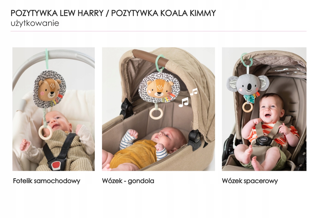 Taf Toys Zawieszka Muzyczna Lew Harry POZYTYWKA Materiał sznurek tkanina