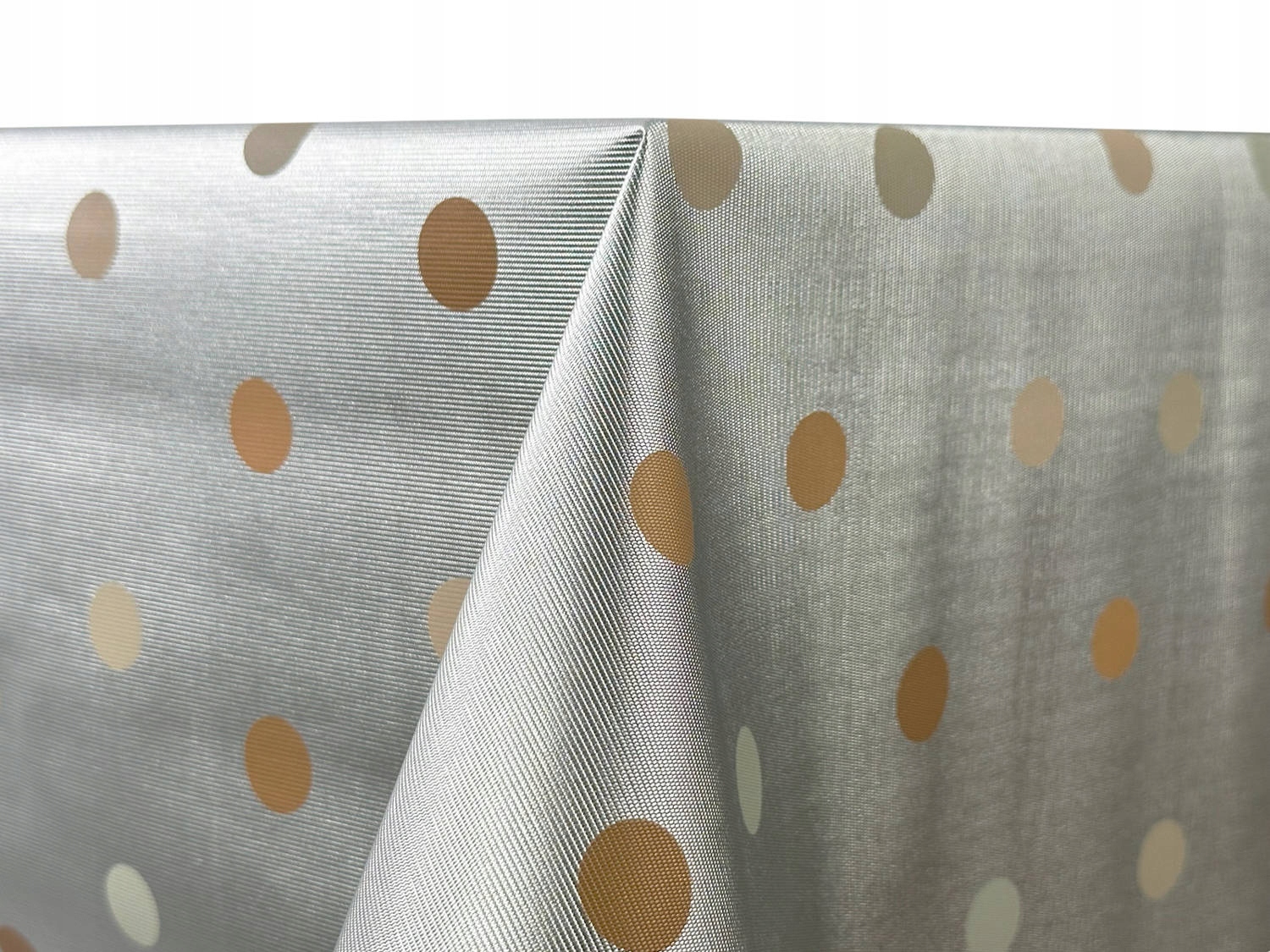 Cerata Obrus Na Wymiar Srebrny Kropki 10x137 cm Typ obrus