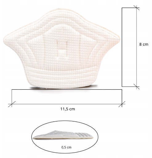 WKLEJANE PIANKOWE ZAPIĘTKI DO ZA DUŻYCH BUTÓW PIĘT Typ piankowe