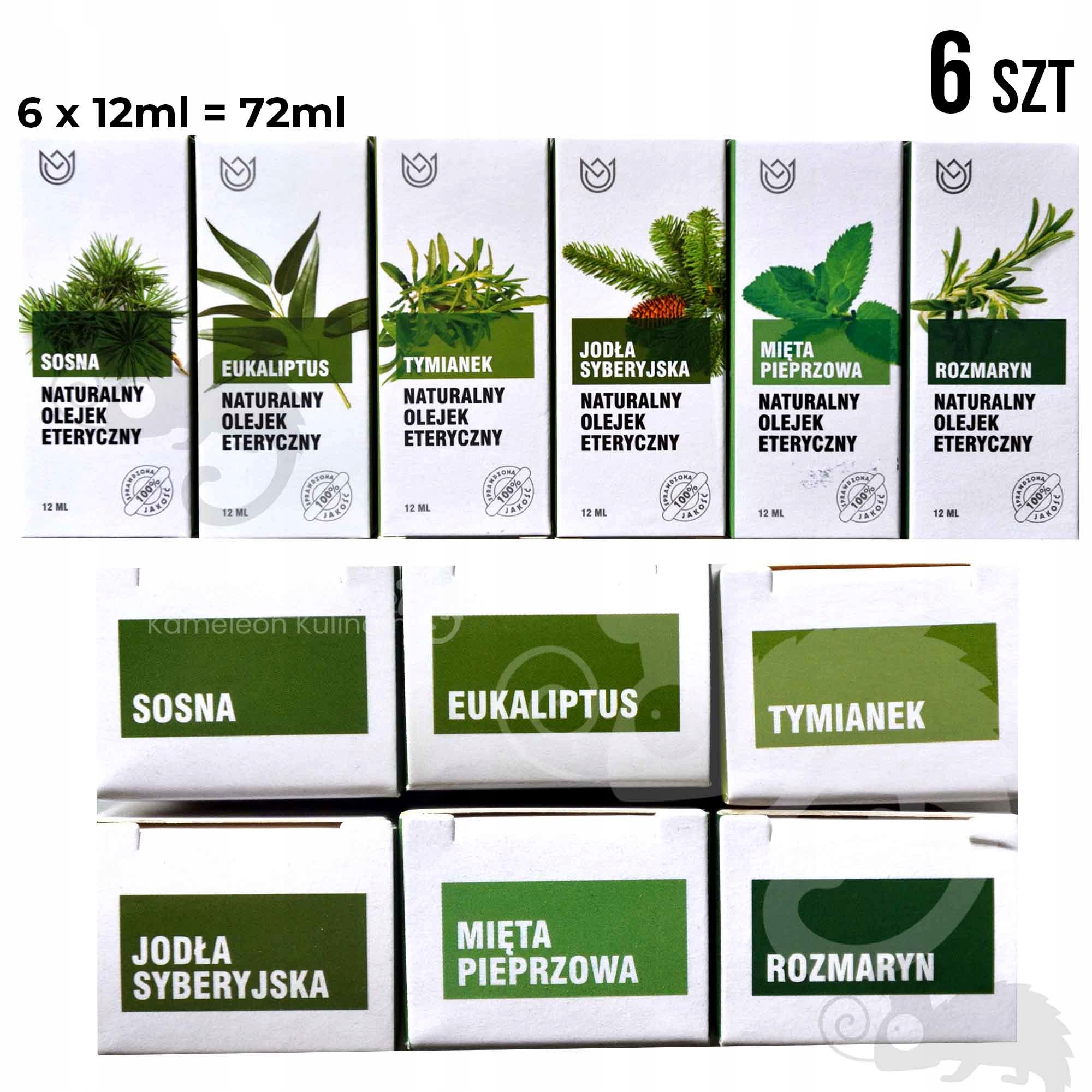 

Naturalne Olejki Eteryczne przeziębienie 6szt 72ml