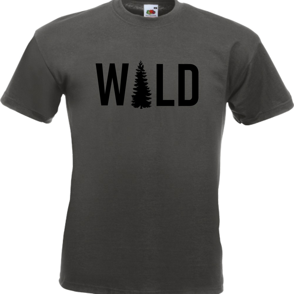 

Koszulka wild natura las drzewo M grafitowa