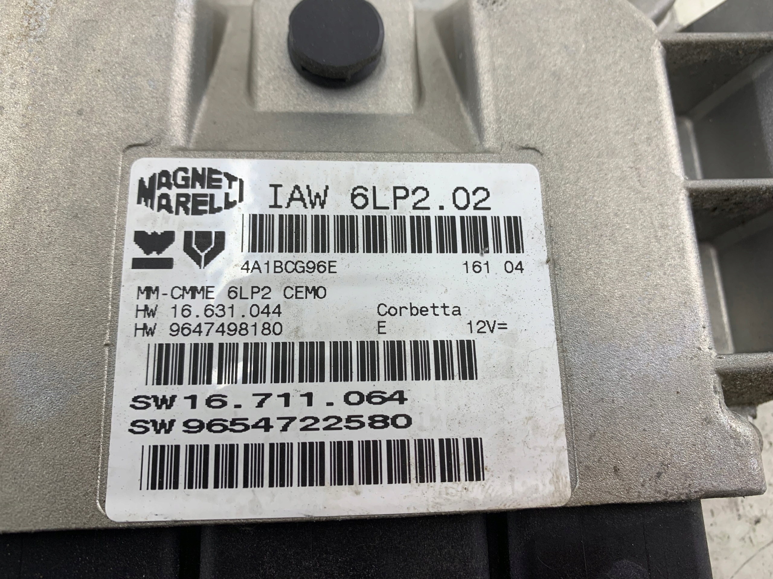 PEUGEOT 206 1.4 control unit of the engine 9647498180