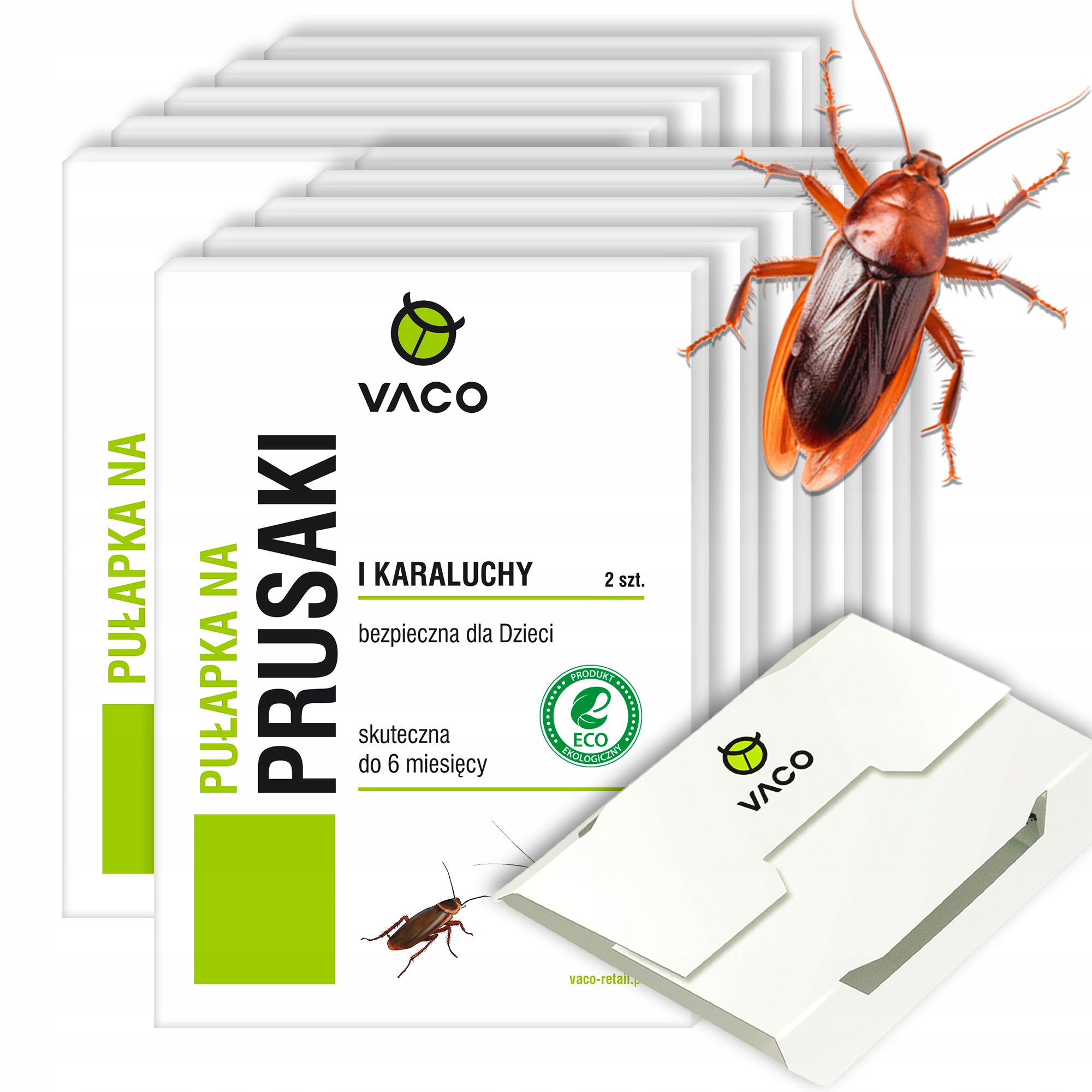 20x Pułapka Na Pluskwy Karaluchy Prusaki Wszystkie Rodzaje Silny Lep Vaco