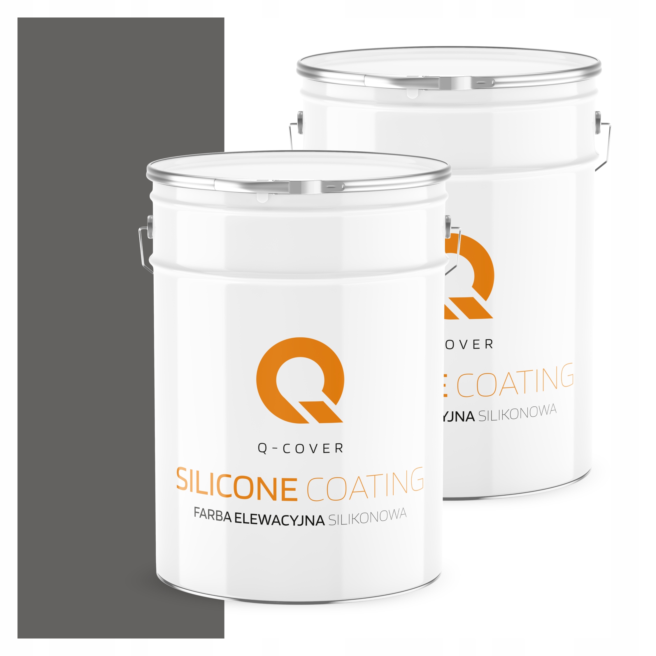 Fasádna fasádna farba 10 l silikónová Uv farba šedá tmavá