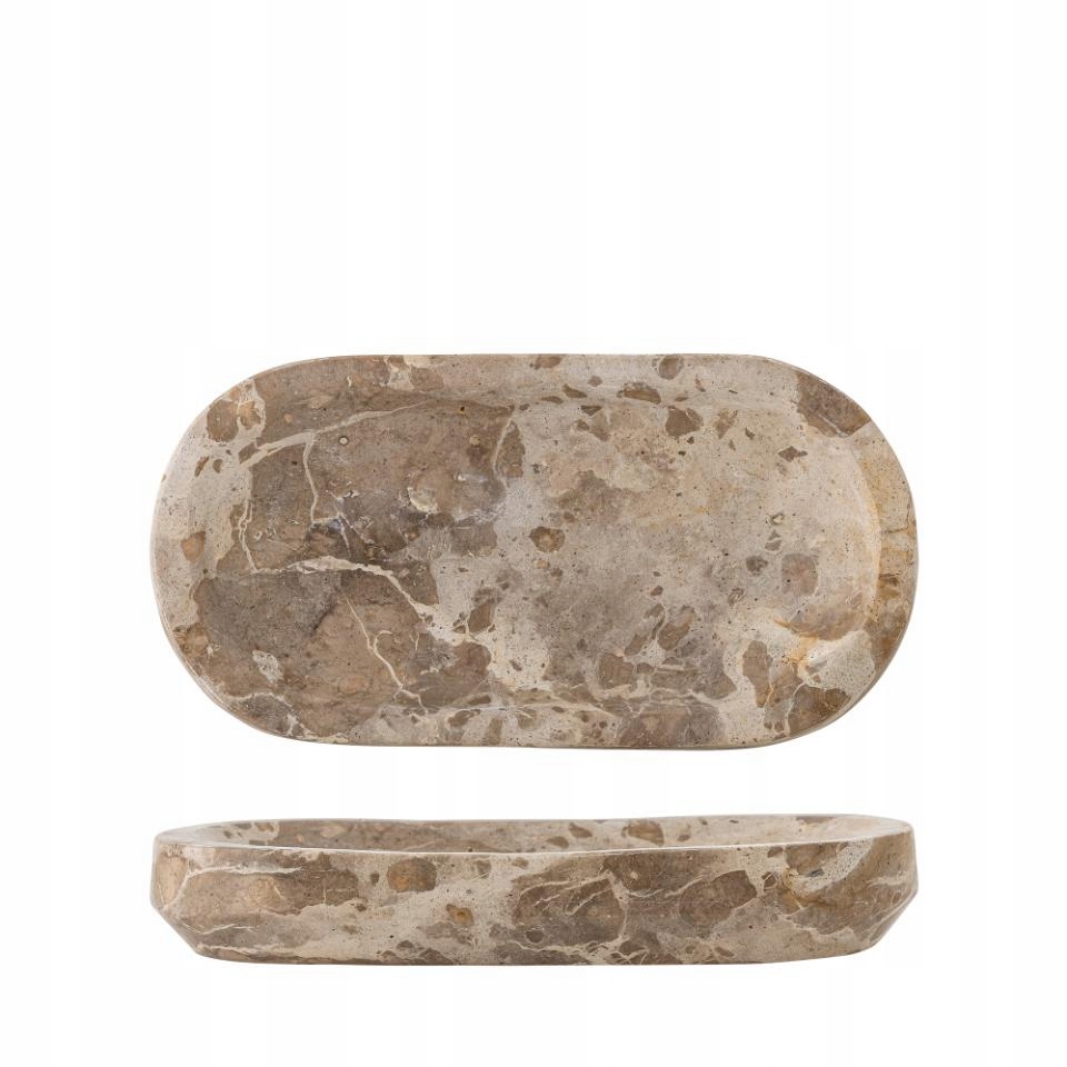 Bloomingville Shao Dekorativní podstavec Mramorová miska 24,5 cm Hnědá