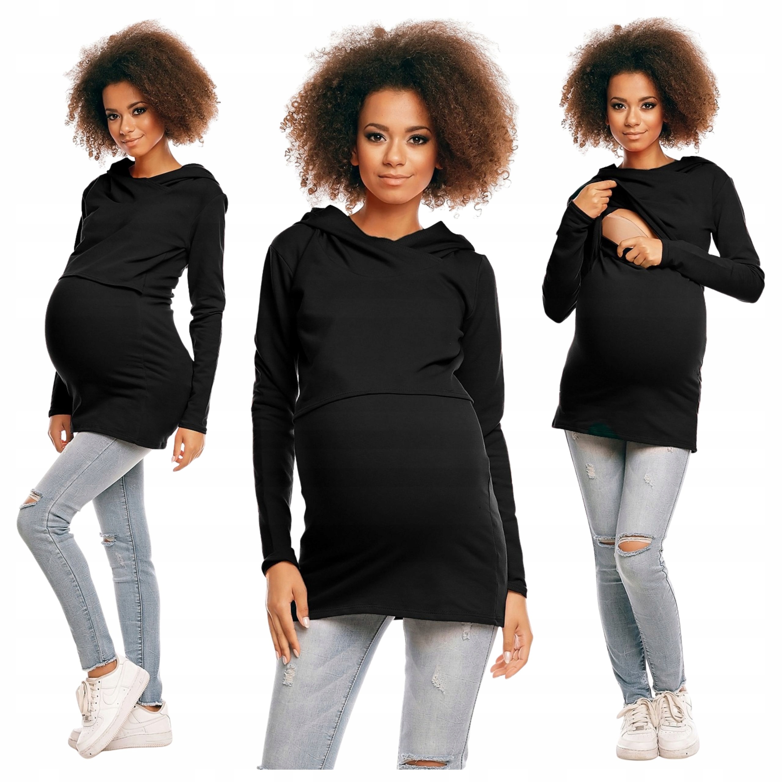 Dlouhá Mikina Černá Dámská Tunika S Kapucí XXL