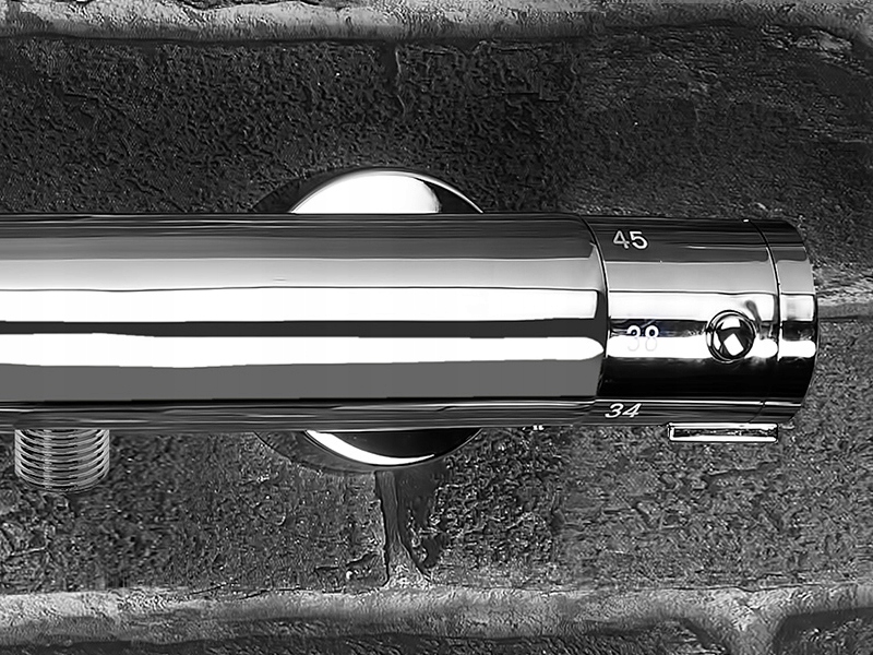 BATERIA PRYSZNICOWA NATRYSKOWA TERMOSTATYCZNA KRAN CHROM ŚCIENNA ŁAZIENKOWA Marka Inea