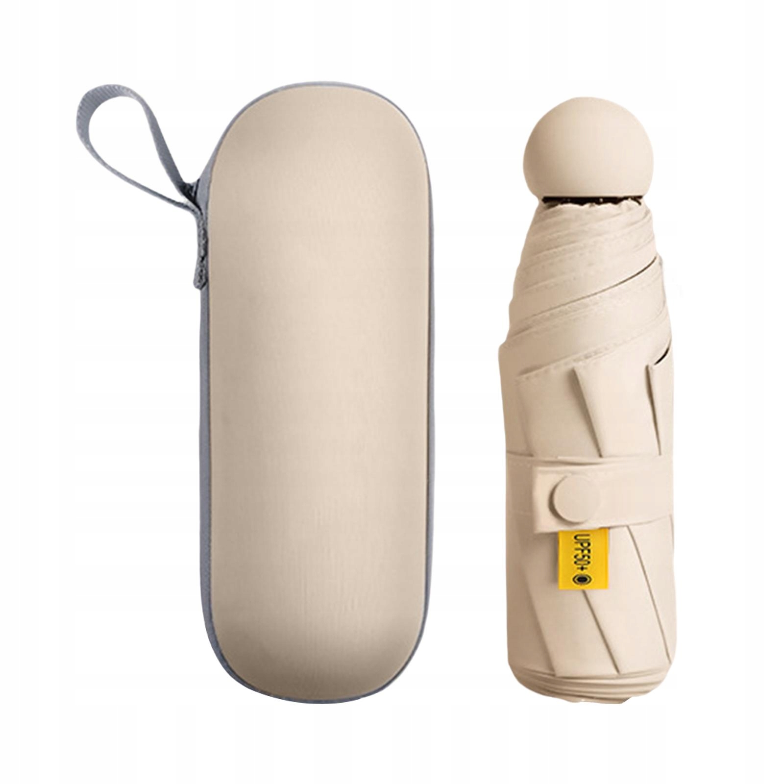 Parasolka Mini Parasolka Podróżna Beżowa z Marka inna marka