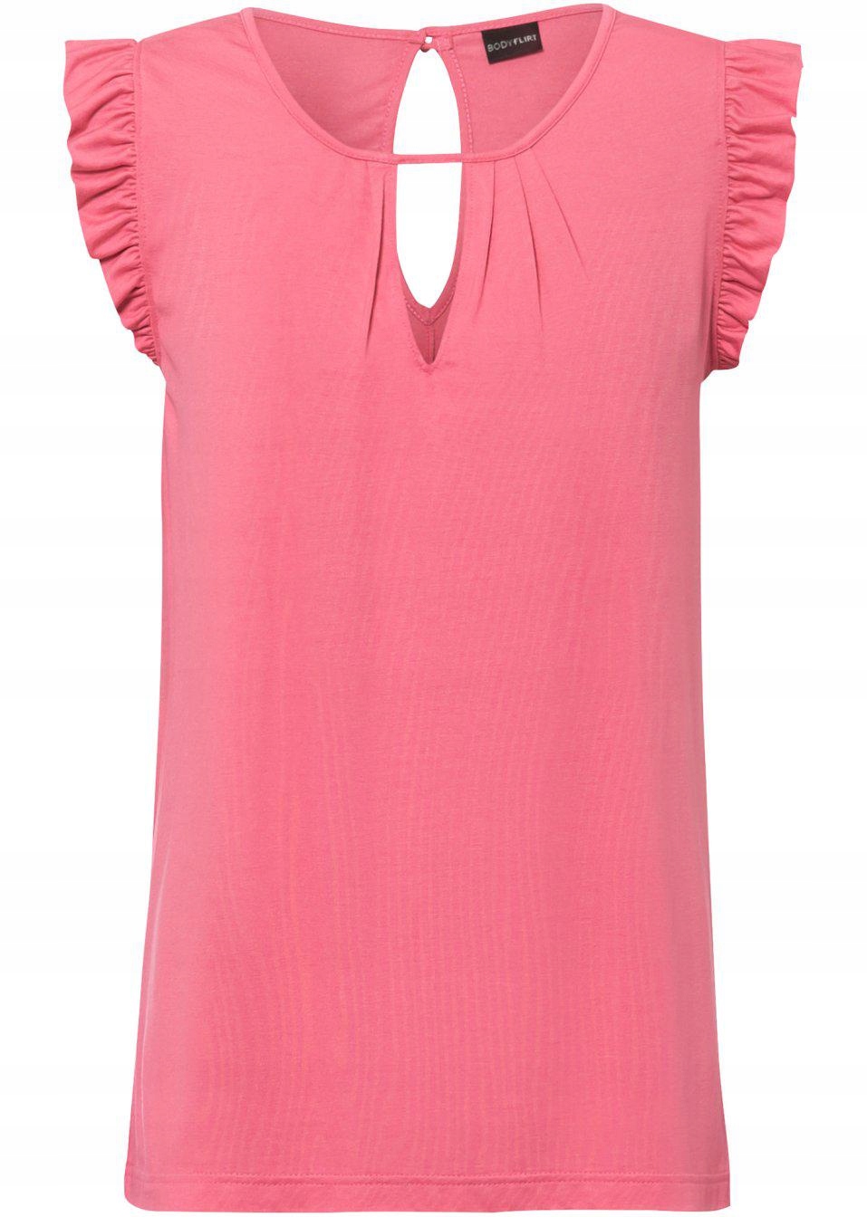 BONPRIX _ZT HD2 RÓŻOWY TOP Z FALBANAMI _/ 36 Marka Bonprix