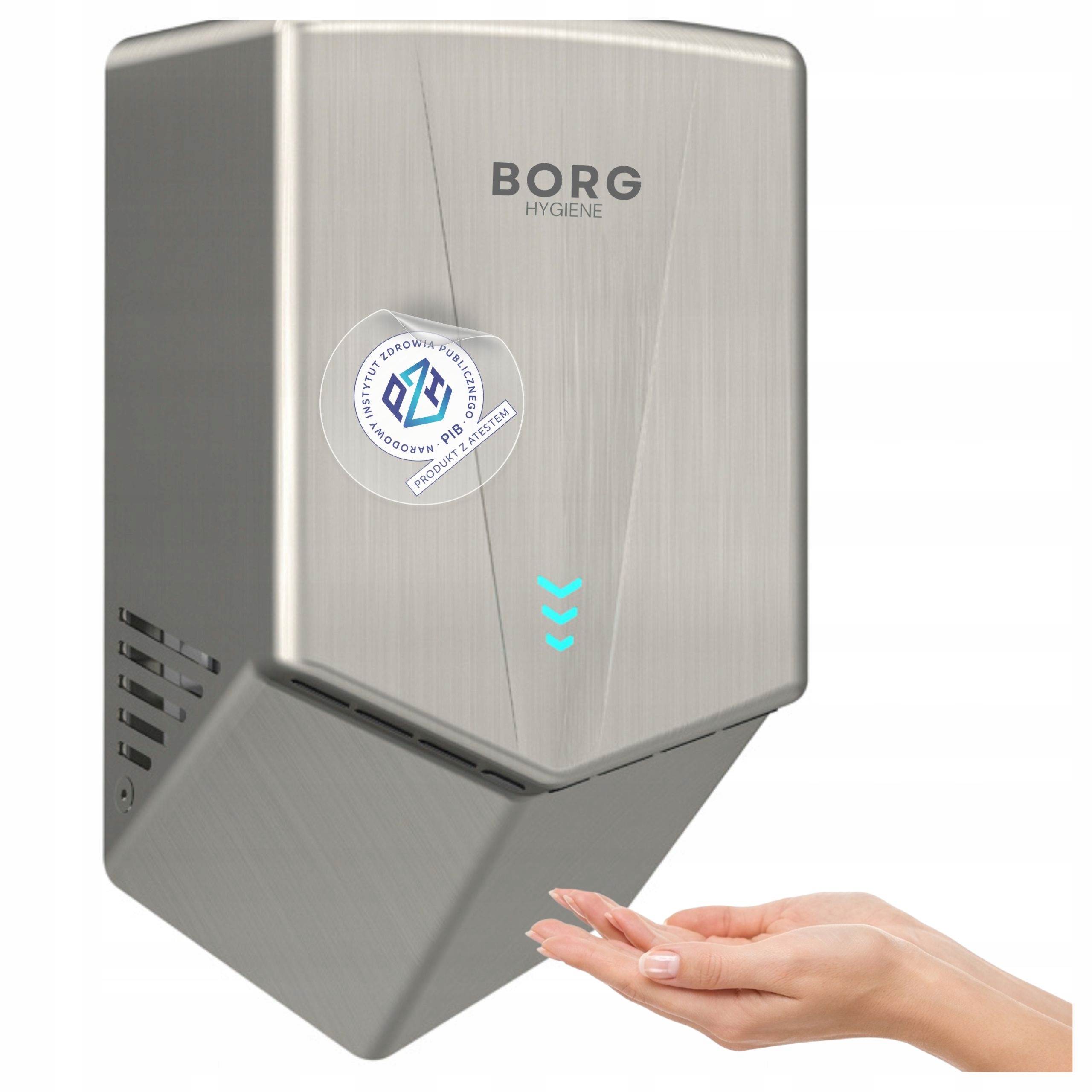 Sušička rukou Automatická Výkonná 1300W Borg V-Blade Steel Stříbrná 7-9 s