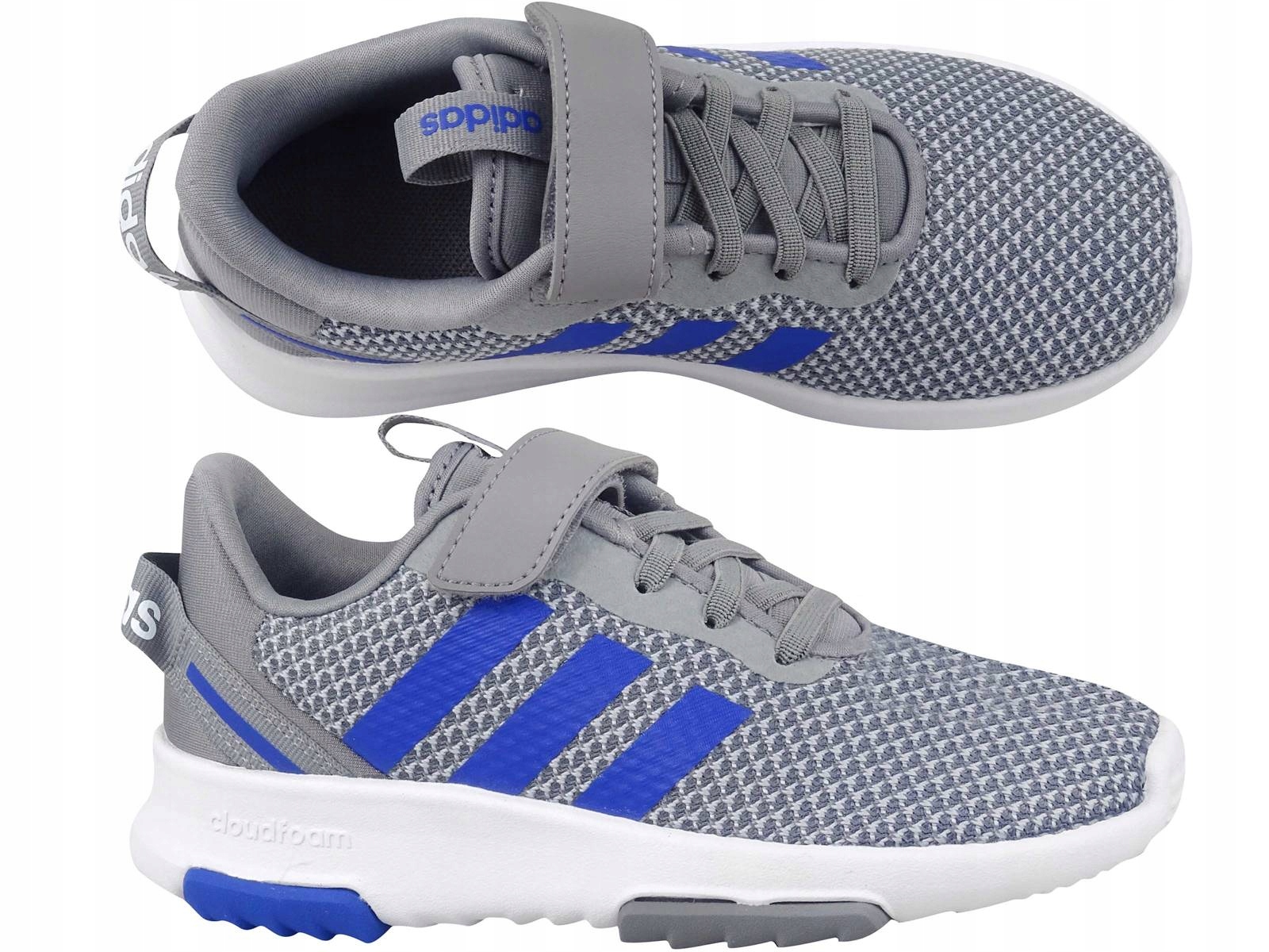 

Adidas Racer Szare Buty Dziecięce Na Rzepy Gumki