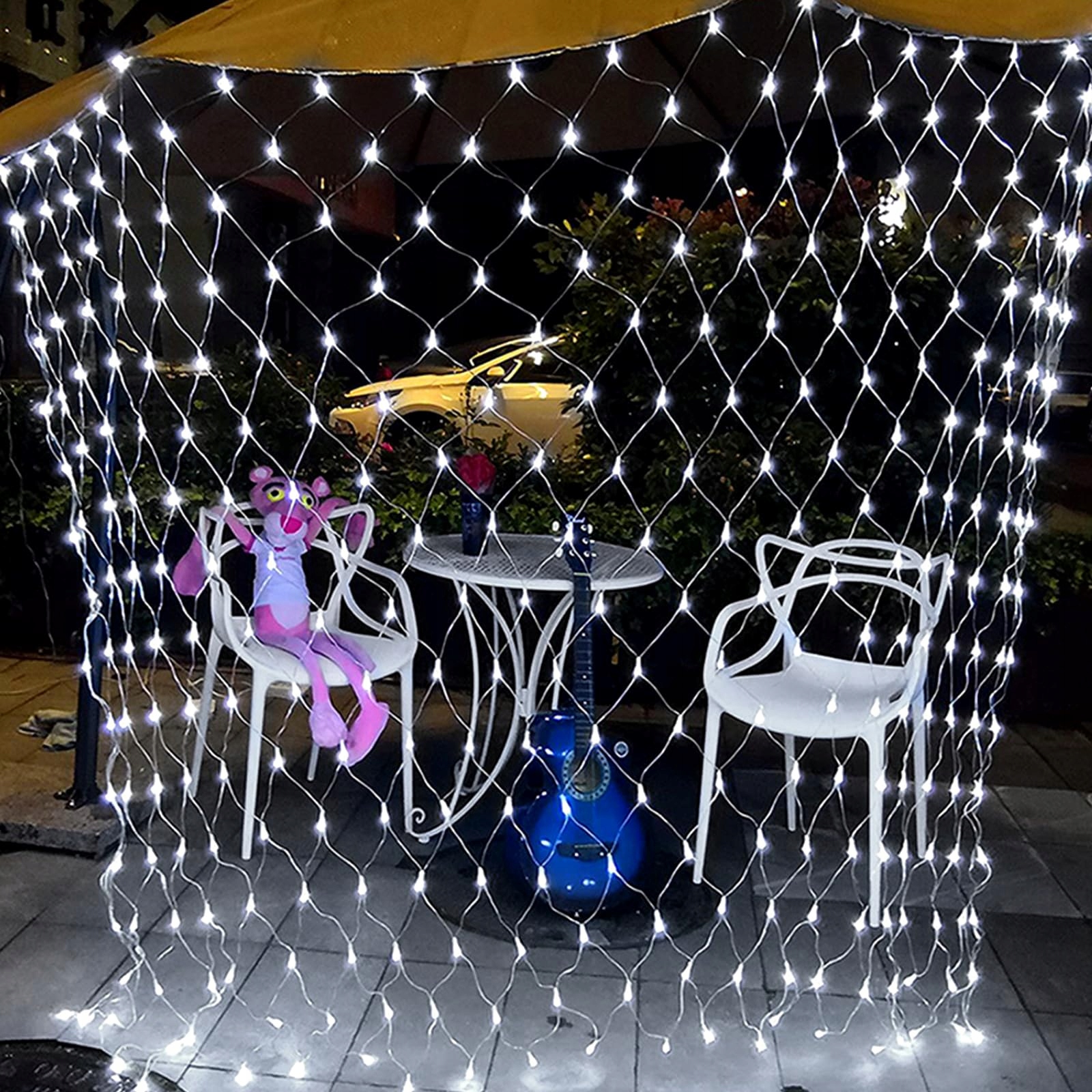 GHONLZIN SOLARNE LAMPKI SIATKA GIRLANDA ŚWIETLNA 1.5x1.5M 96 LED 8 TRYBÓW — miniatura 5