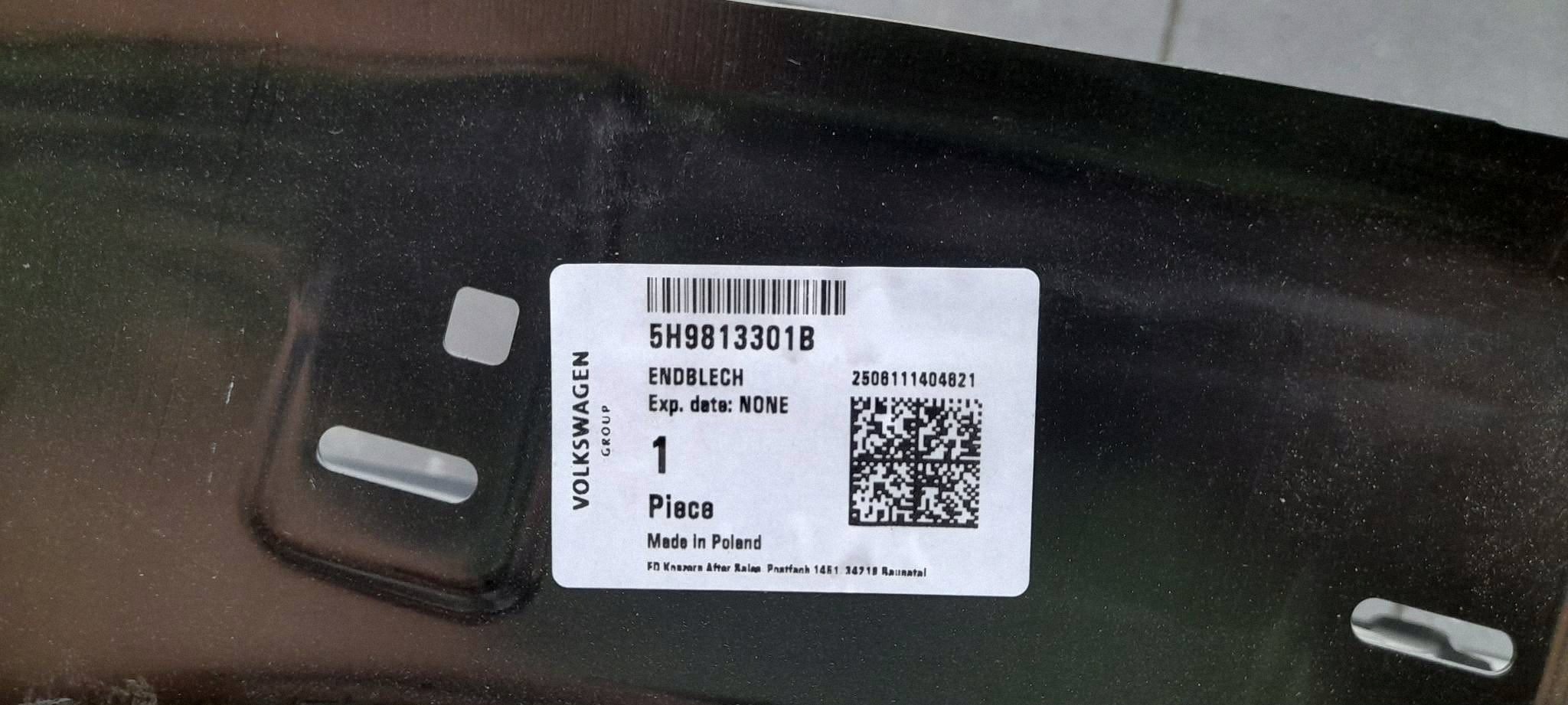 rear panel SCIANA VOLKSWAGEN GOLF VIII 5H9 5H9813301B