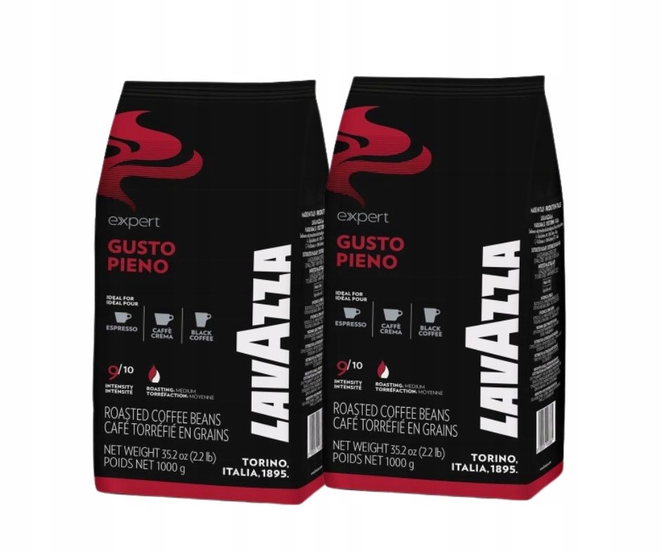 Kawa ziarnista Lavazza Gusto Pieno 1kg 2szt