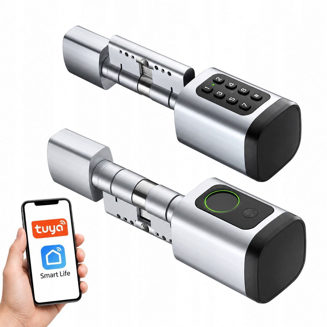 Vložka do dverí Elektronický zámok Smart Tuya Odtlačok prsta Pin Rfid 30/30