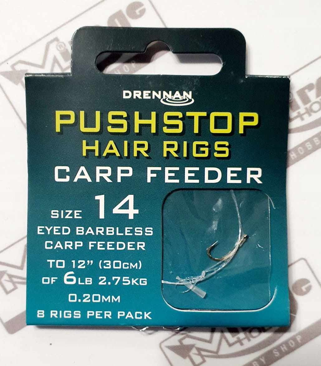 Przypony Drennan Pushstop Hair Rigs Carp Feeder #14 0,20mm (op. 8szt) [hnqc