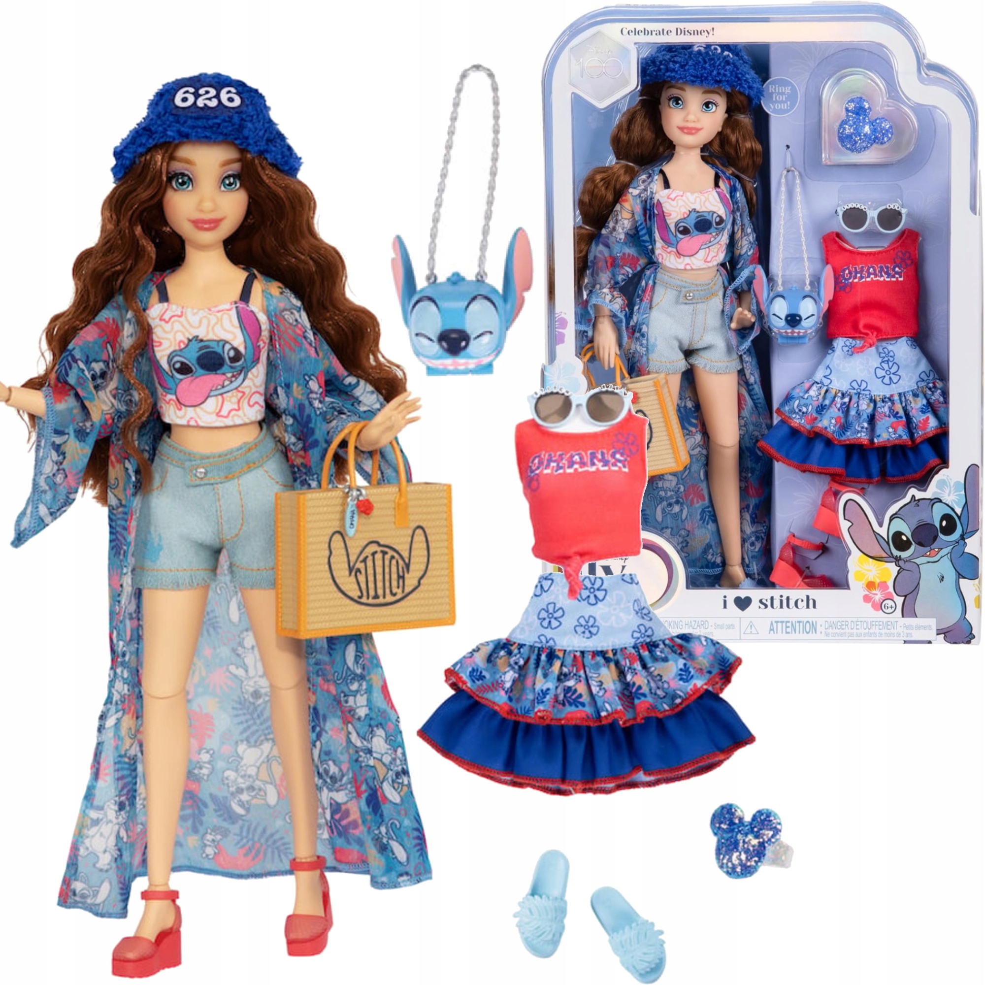 Disney Ily 4EVER Modna Lalka Z Motywem Stitch I Zestawem Akcesoriów 30 CM
