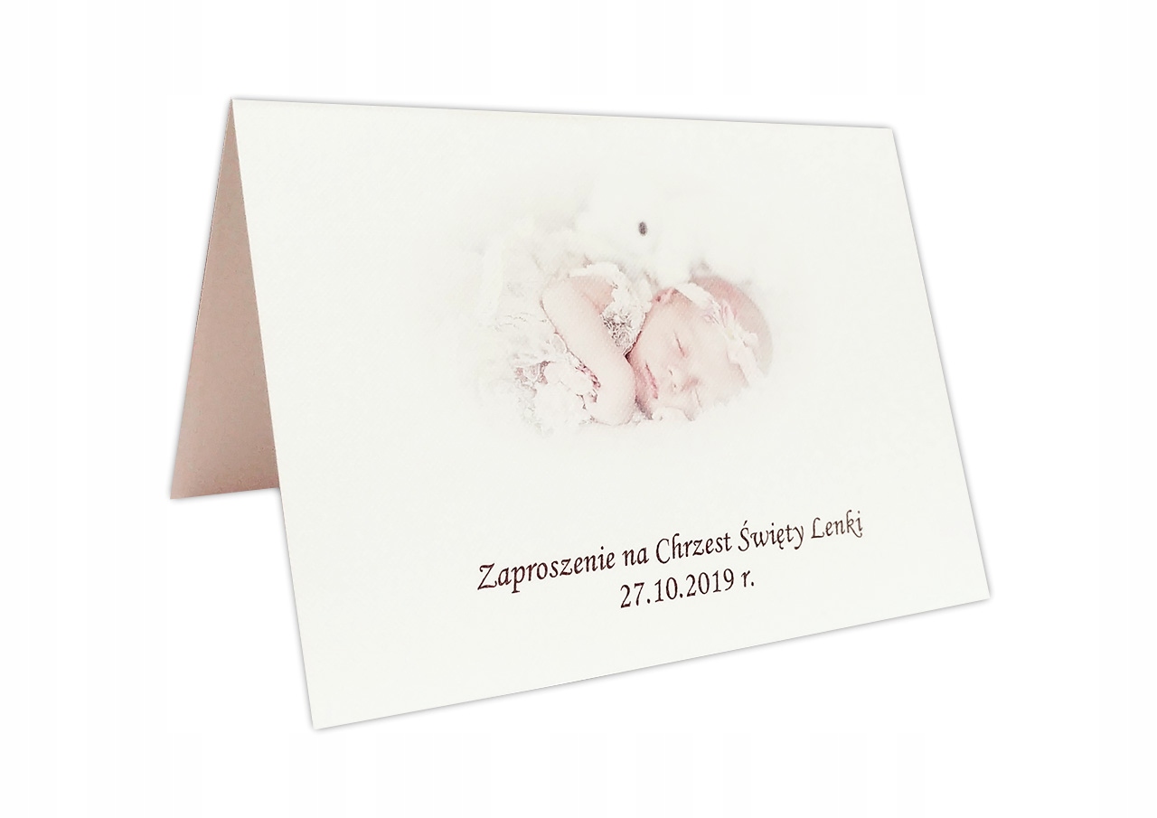 zaproszenia na chrzest ze zdjęciem urodziny roczek