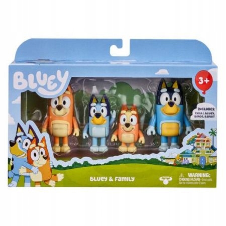 

Bluey Zestaw Rodzina Figurek 4-Pak Bluey & Ban