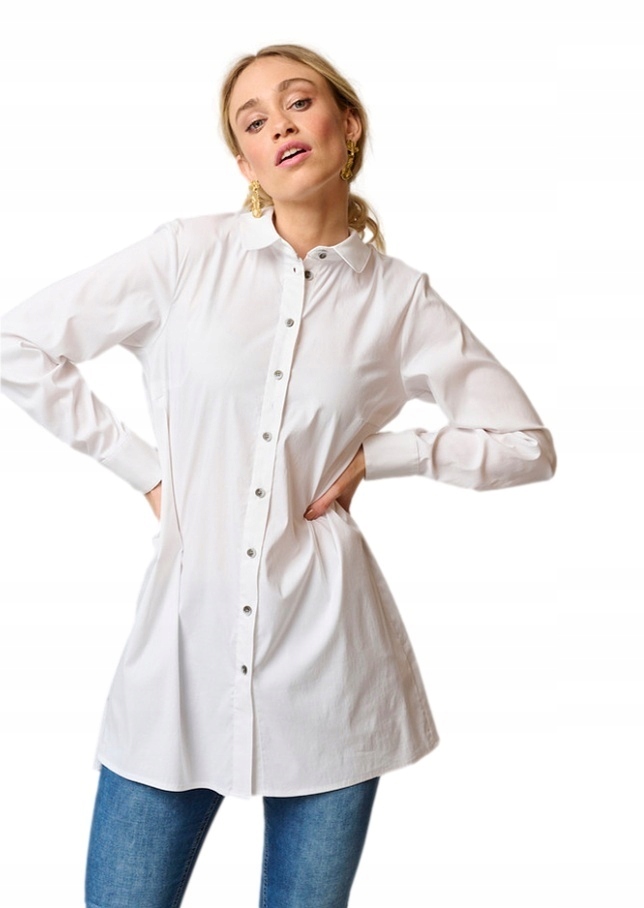 Shirtmaker Bílá Košile Tunika S645 44