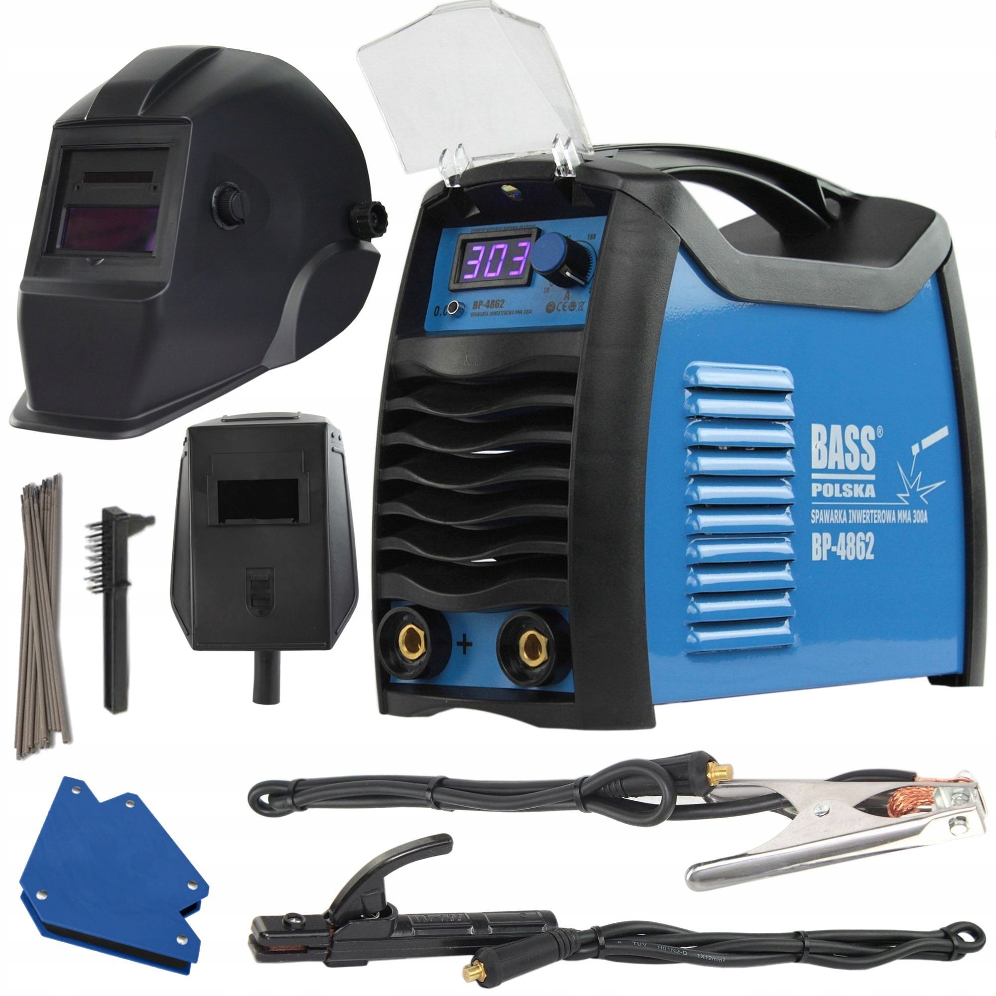 

B.polska Spawarka Inwertorowa 300A+ZESTAW Przew 4M