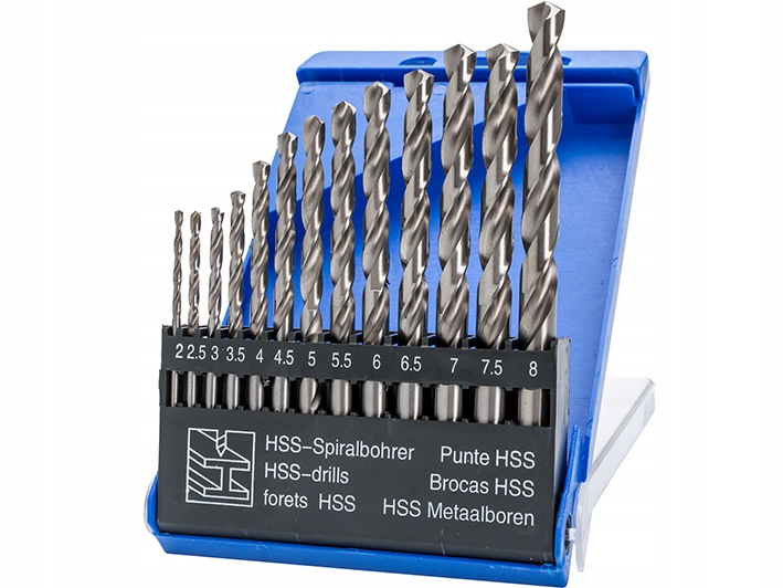 

Wiertło Do Metalu Szlifowane 2,0-8,0mm Kpl. 13szt