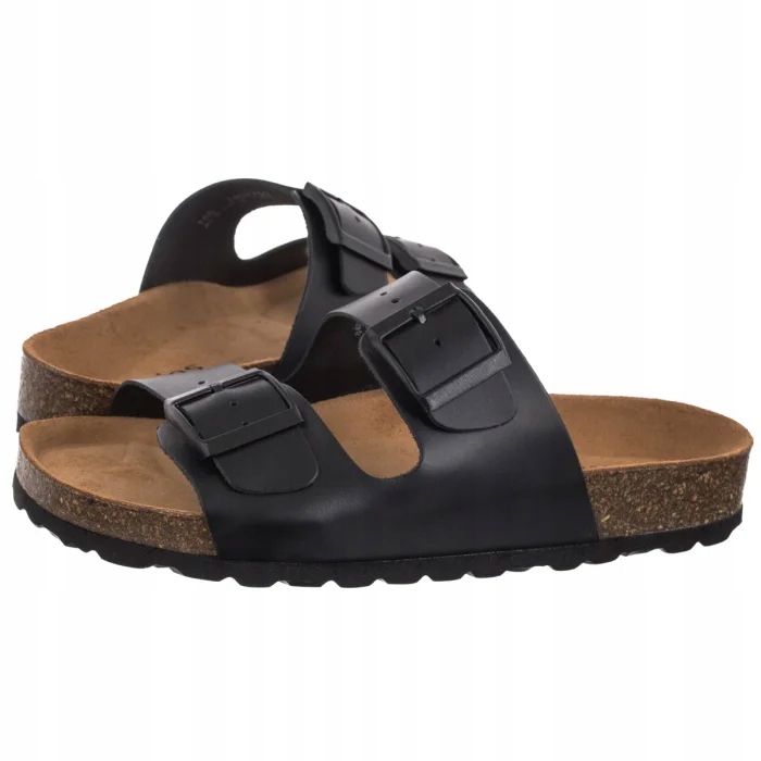 Dámské kožené Nazouváky Wojas černé 74077-51 černé