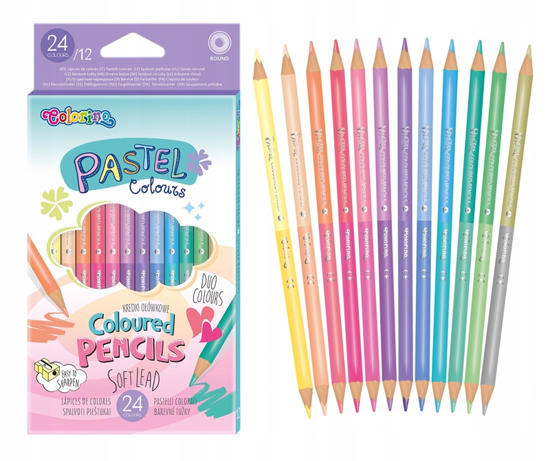 

Kredki ołówkowe dwustronne 24 Colorino