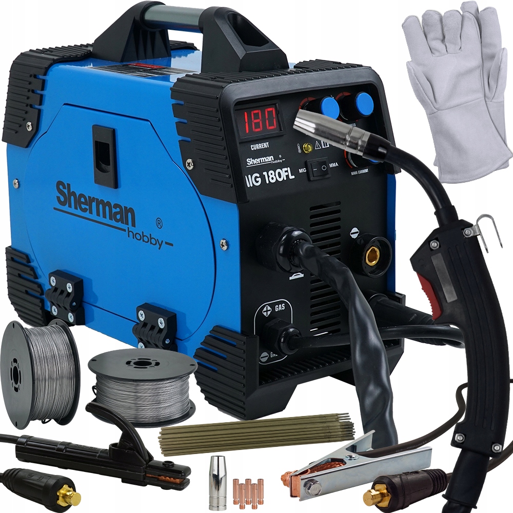 

Spawarka migomat 2w1 Mig Mag 180A Mma Flux 230V