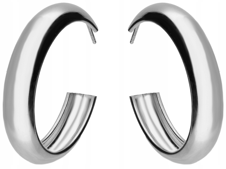 Stříbrné náušnice 925 hladké otevřené kroužky na tyč závěsné kruhy stříbro