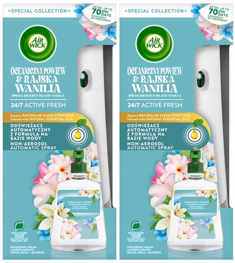 Air Wick Dyfuzor zapas Oceaniczny Powiew & Rajska Wanilia (2x228ml)