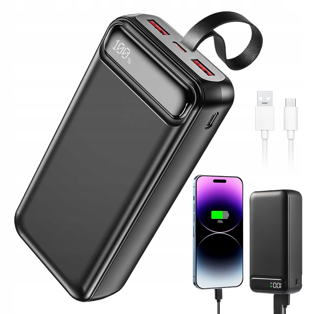 30000MAH Powerbanka S Rychlým Nabíjením Pro Telefon A Chytré Hodinky