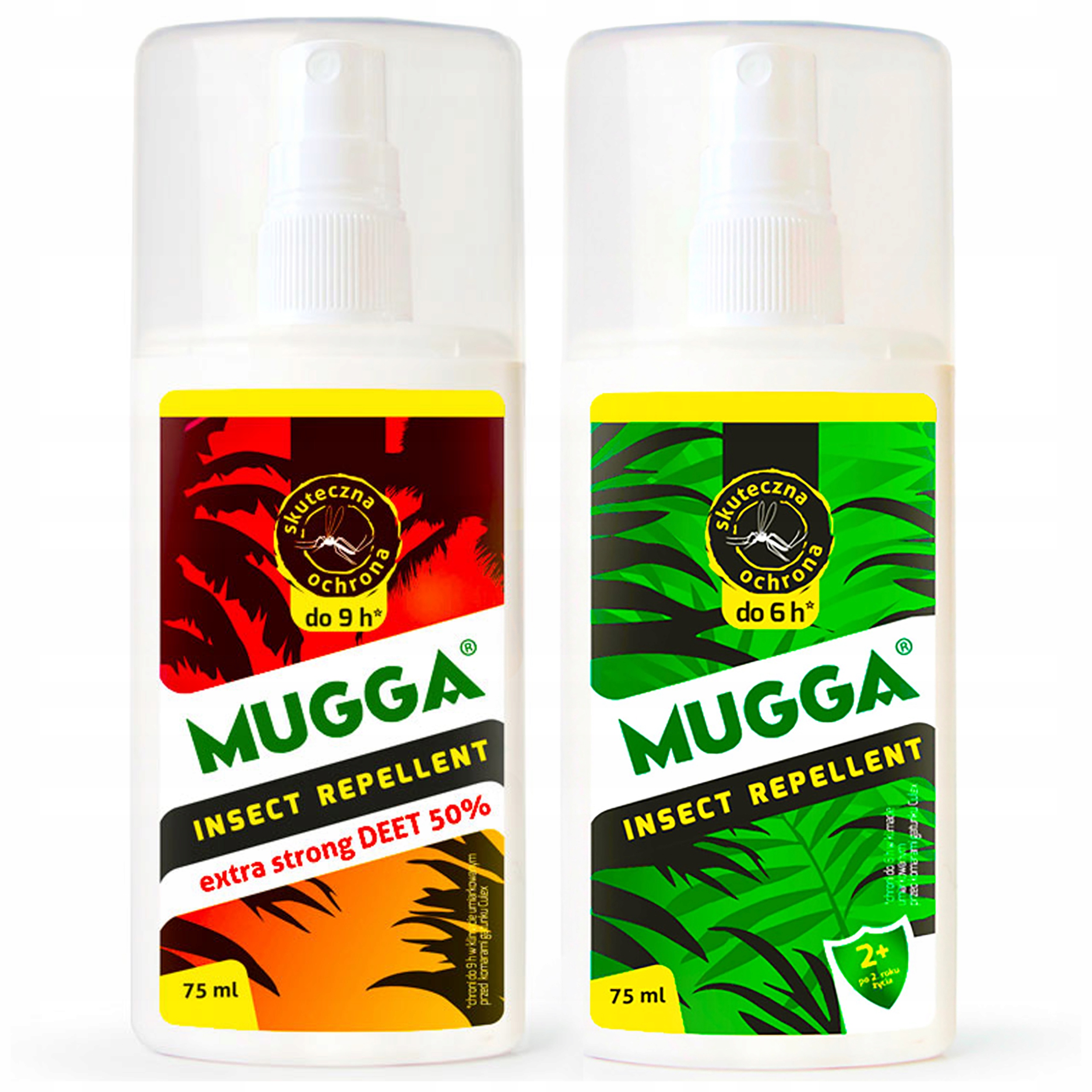 Mugga Zestaw Spray 50% Deet Dla Dzieci Spray 9,5% Deet Na Komary Kleszcze