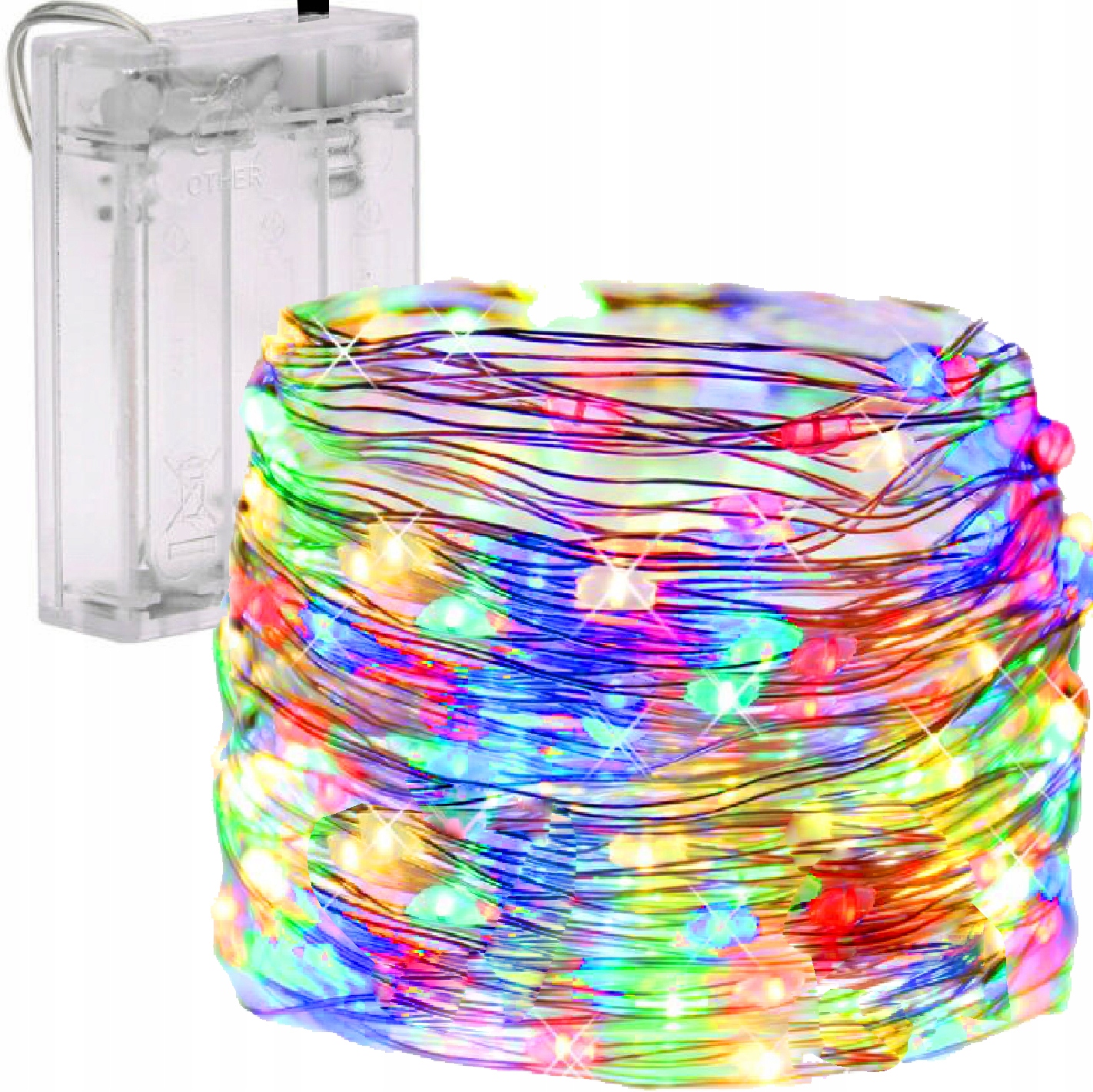 

Lampki Druciki 50 Led na baterie kolorowe drucik