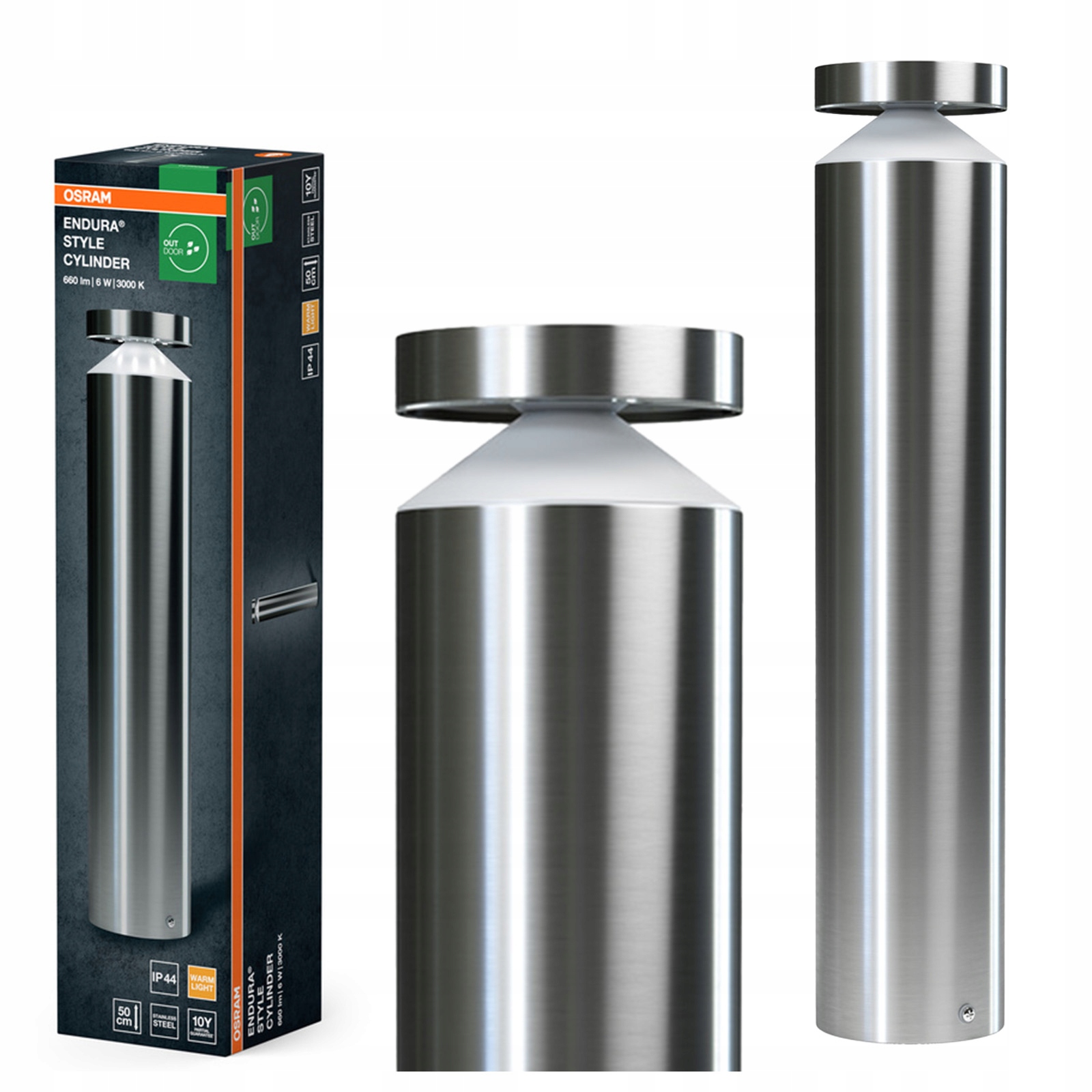 Záhradná lampa Vonkajší stojací stĺpik Led 6W 360lm 3000K IP44 Endura