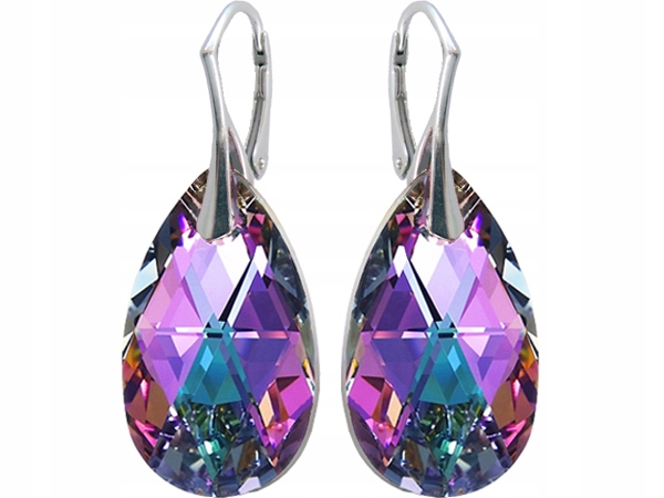 

Srebrne Kolczyki Swarovski Migdał 28mm