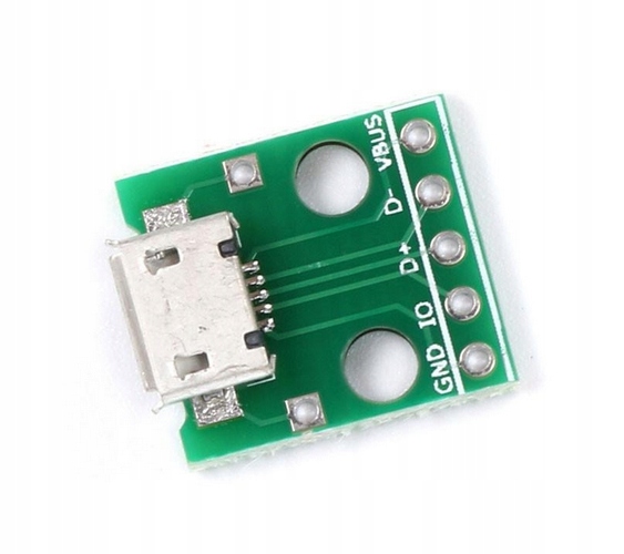 

Przejściówka Micro Usb na Pcb Dip 5 Pin