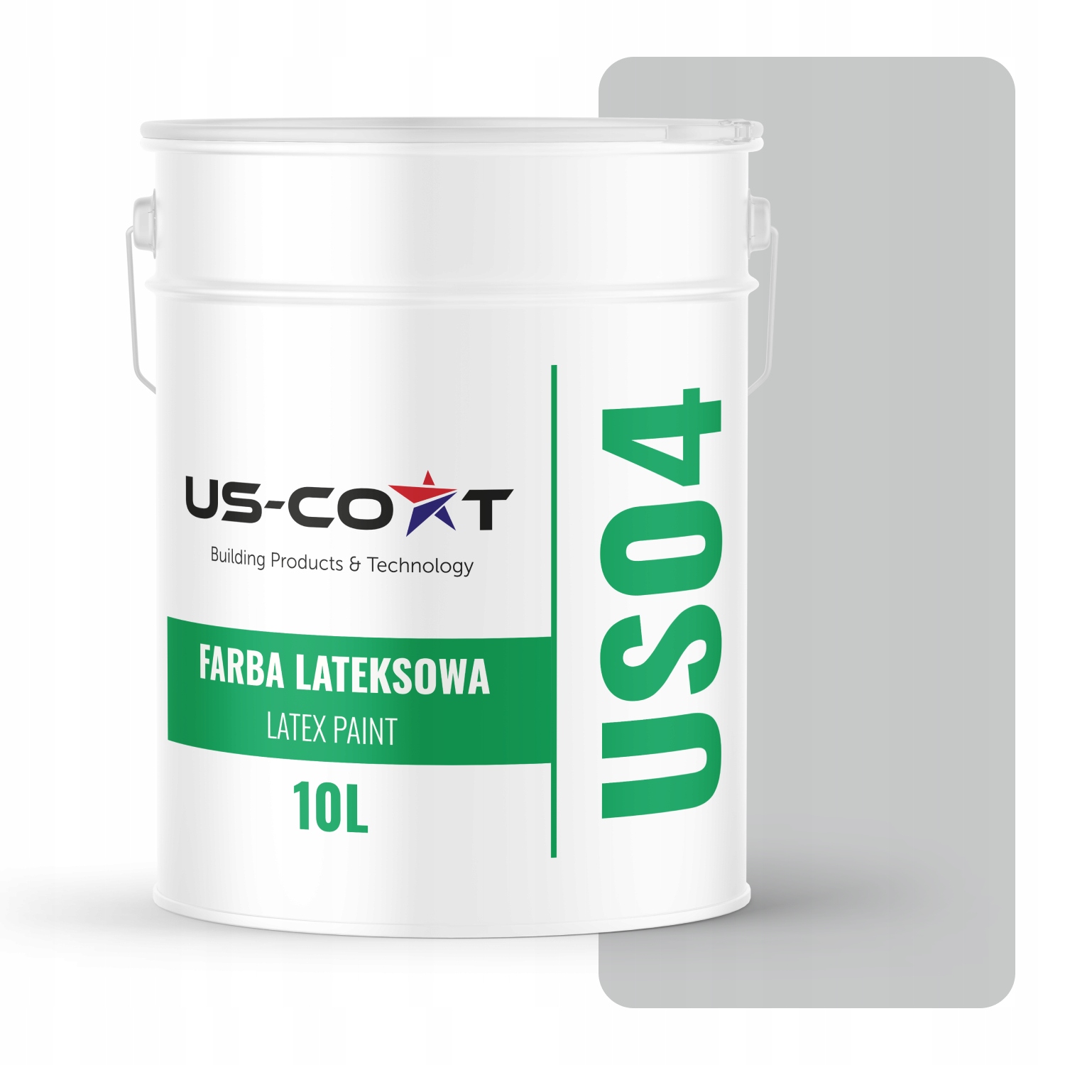 Latexová Farba Svetlosivá H1061 Odtieň Modrej 10 L Hlboká Matná