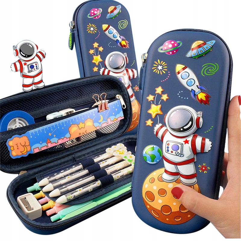 PIÓRNIK SZKOLNY DLA CHŁOPCA USZTYWNIANY ROZKŁADANY 3D ASTRONAUTA KOSMOS Kod producenta PAR023