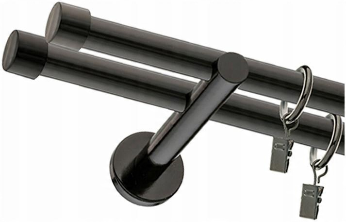 

Karnisz Nowoczesny Czarny Podwójny 25+19mm 380cm