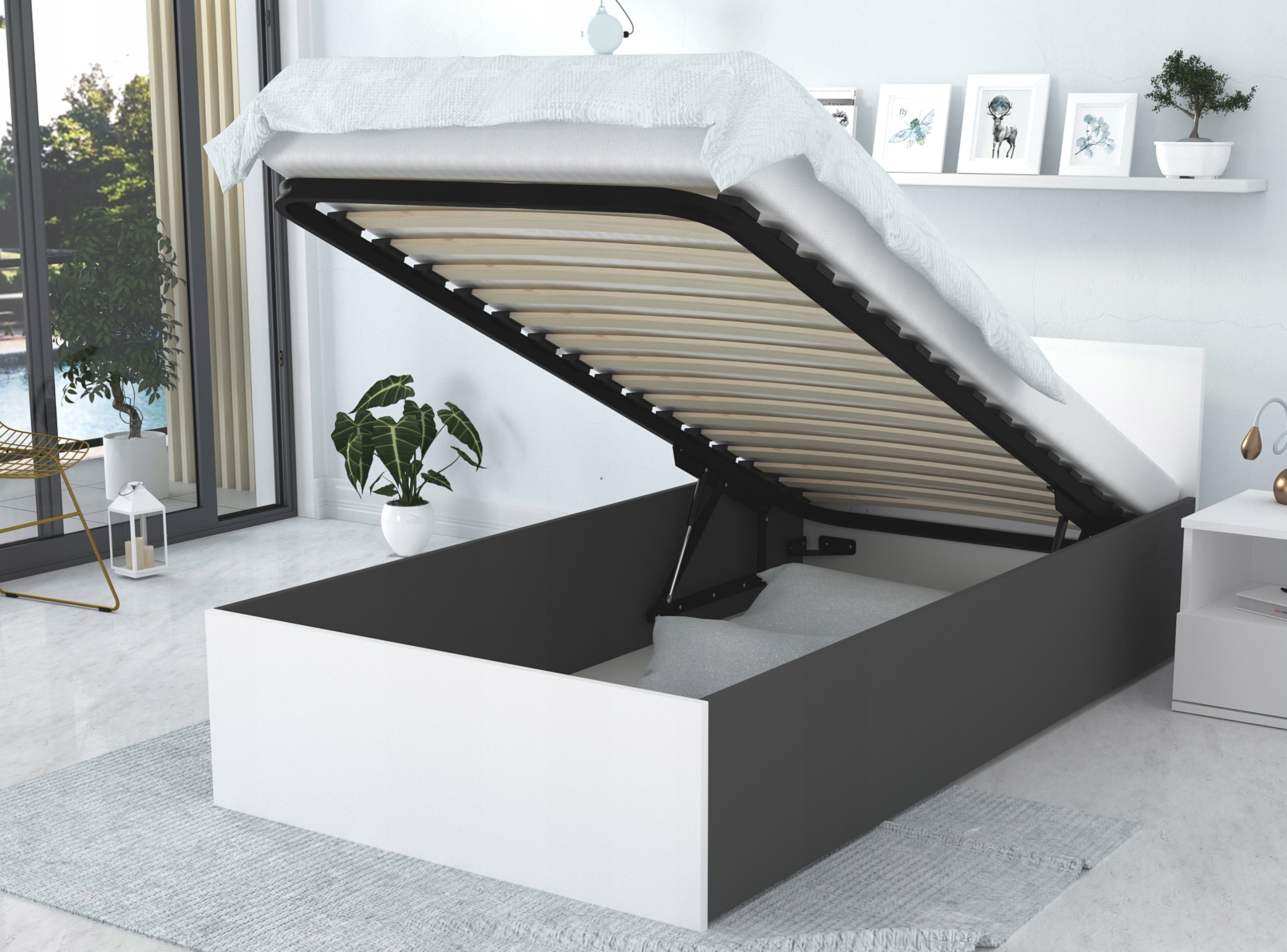 Lůžko 90x200 kovová konstrukce matrace Panama MM