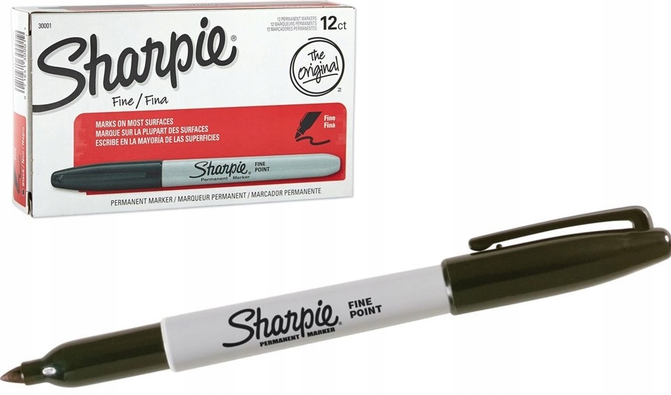 

Sharpie Fine Czarny Permanentny Marker opak 12szt.