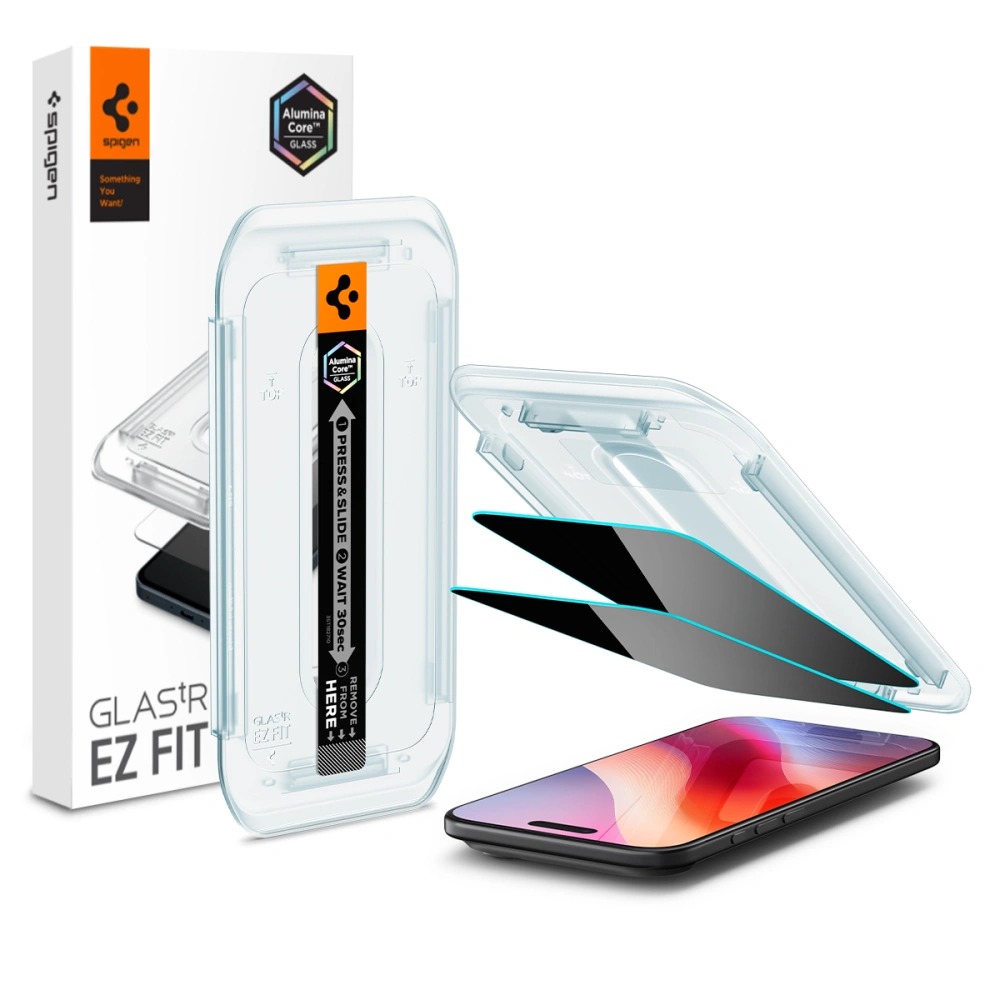 Spigen Tvrzené Sklo S Privátním Filtrem Pro Iphone 17 Air 2ks