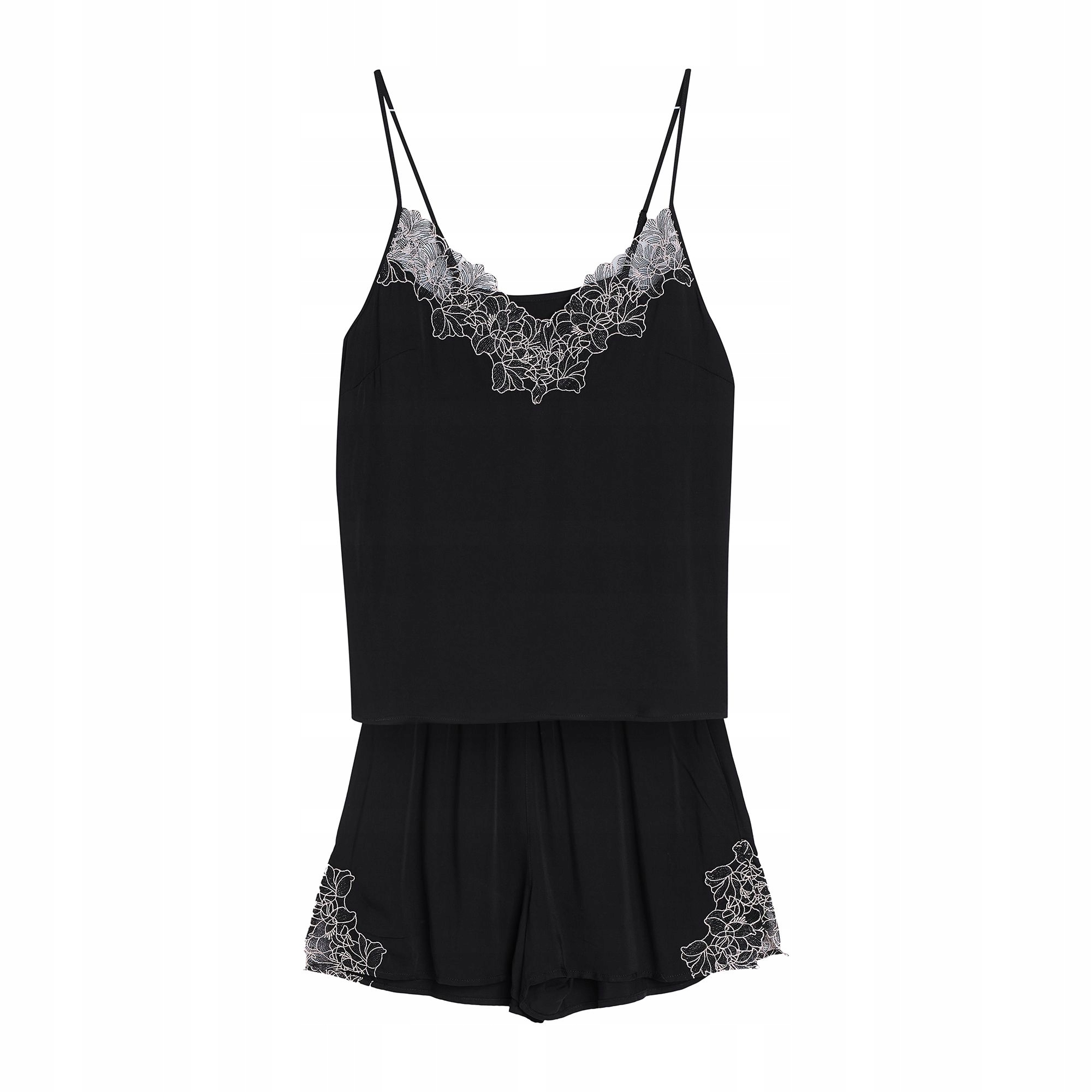 Piżama damska na ramiączkach Cotti Esotiq czarny S