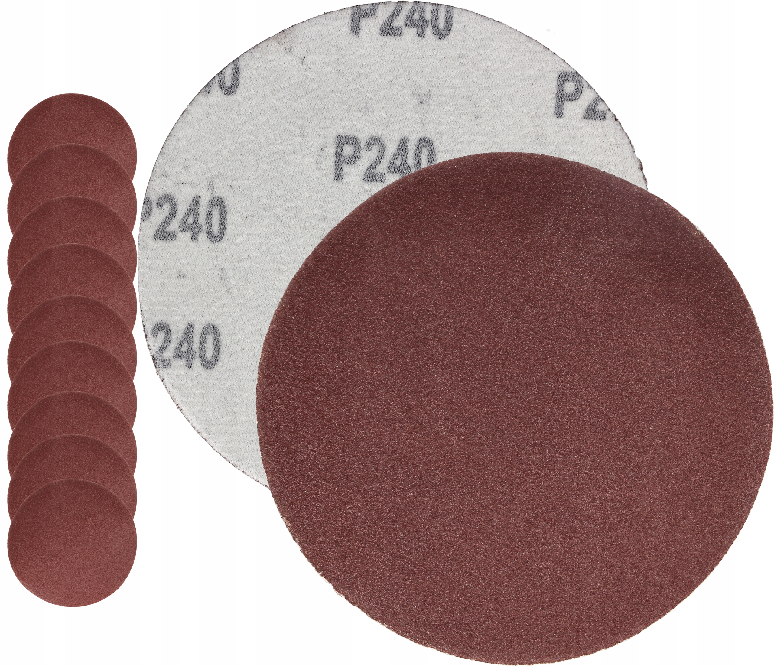 Papier Ścierny 125 Krążki Samoprzylepne Na Rzep Do Szlifierki P240 X10