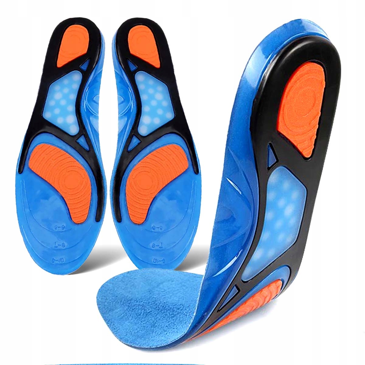 Wkładki do butów ROBOCZYCH ŻELOWE Obuwia BHP 37-41 Płeć uniseks