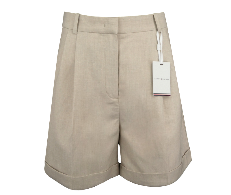 Tommy Hilfiger kraťasy kraťasy se lnem, béžové, 38